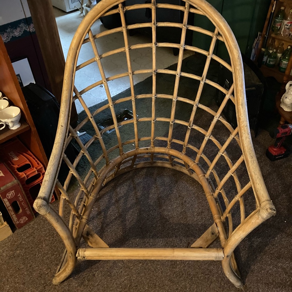 Handmade sturdy bamboo chair needs cushion 42 in